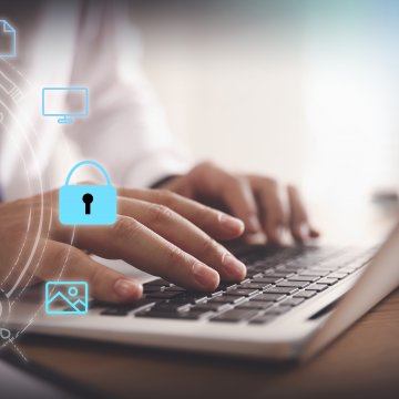 Icon of a safe computer